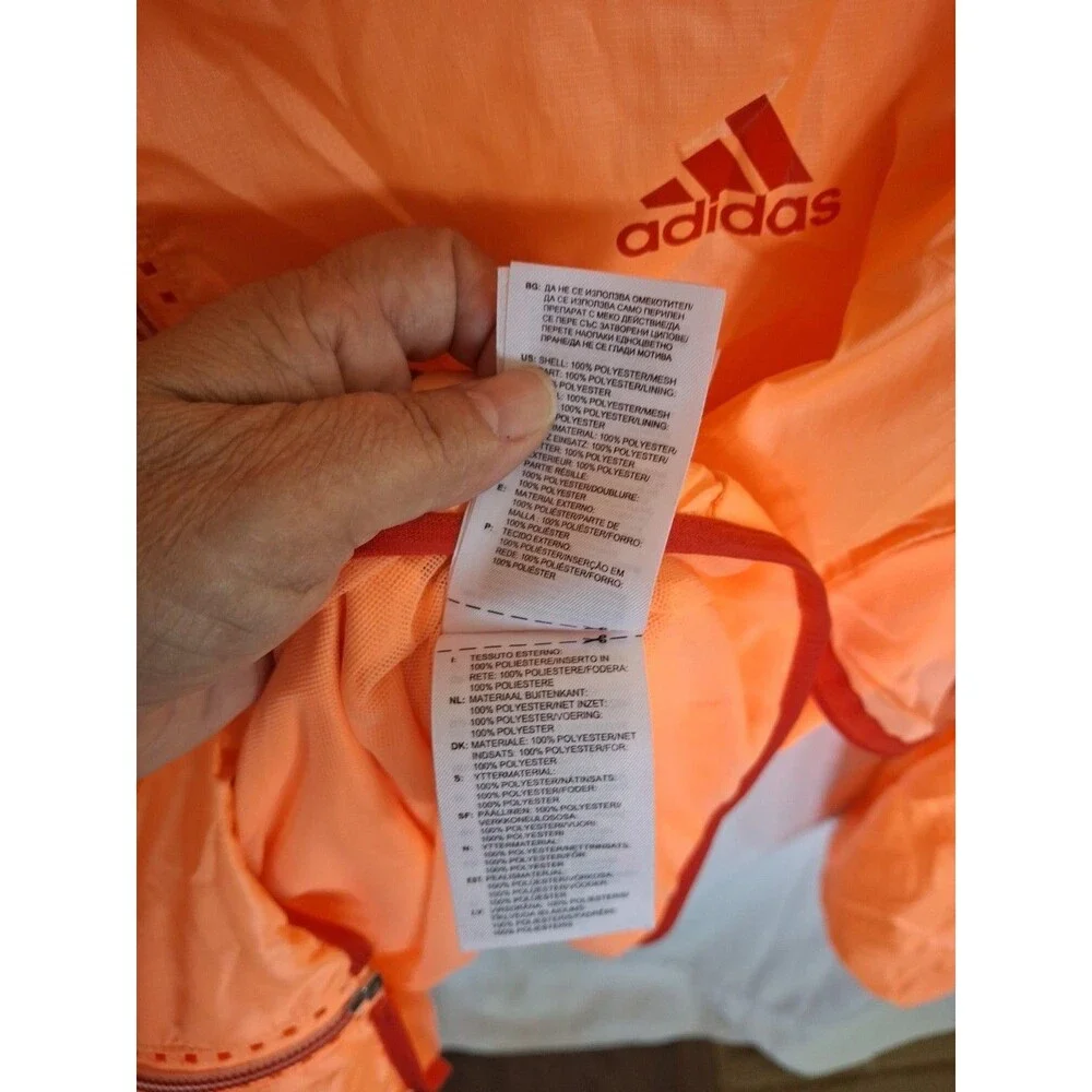 ADIDAS ADIZERO Climacool Formation Orange Unisex Windebreaker Jacket Size XL
